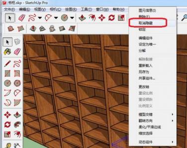 草图大师(SketchUp)中对象隐藏后取消隐藏的详细方法介绍 软件办公 第7张