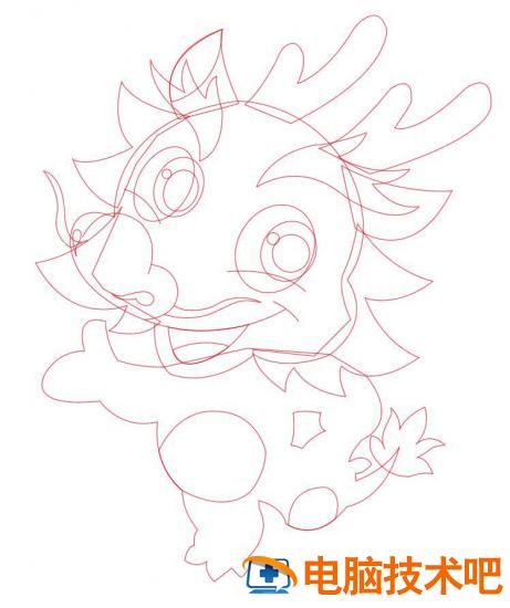 ai怎么龙生肖卡通图插图1电脑技术吧