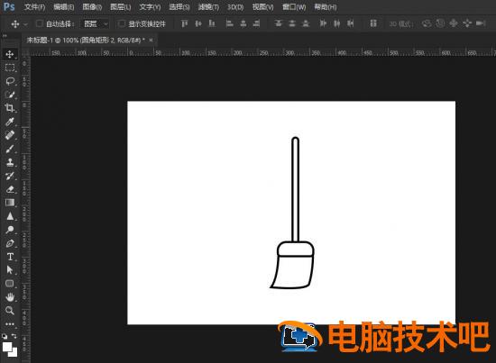 ps怎么快速画扫把图标 ps做扫描图标插图4电脑技术吧