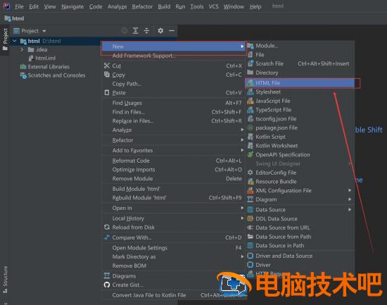 IDEA怎么创建一个静态web项目 idea创建静态网页项目插图4电脑技术吧