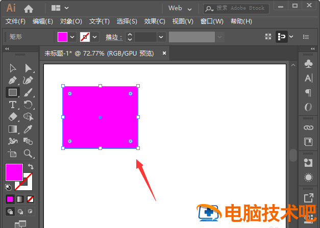 ai图形怎么添加高斯模糊效果 ai高斯模糊有边框插图1电脑技术吧