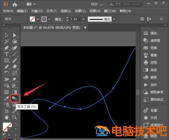 ai怎么制作科技线条 ai怎样画出科技线条感插图2电脑技术吧