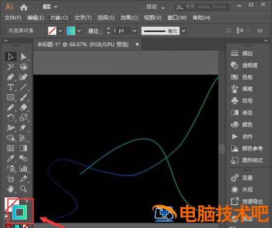 ai怎么制作科技线条 ai怎样画出科技线条感插图1电脑技术吧