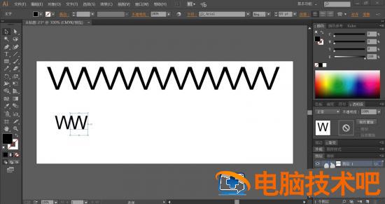 ai怎么绘制多样式锯齿线 ai做锯齿状插图3电脑技术吧