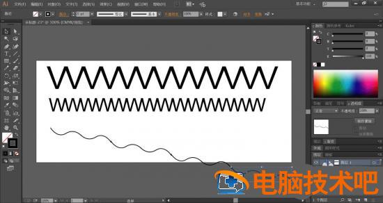 ai怎么绘制多样式锯齿线 ai做锯齿状插图8电脑技术吧