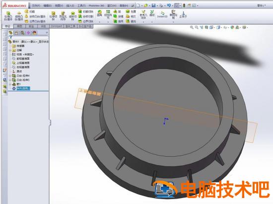 solidworks加强筋怎么倒角 sw中加强筋的画法插图4电脑技术吧