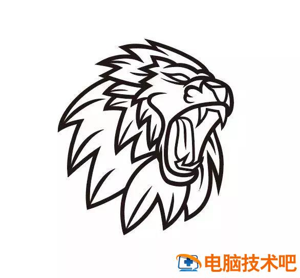 AI怎样绘制炫酷狮子插画 ai怎么画狮子插图4电脑技术吧
