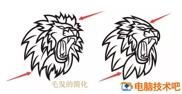 AI怎样绘制炫酷狮子插画 ai怎么画狮子插图3电脑技术吧