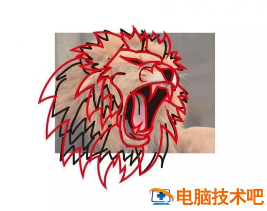 AI怎样绘制炫酷狮子插画 ai怎么画狮子插图1电脑技术吧