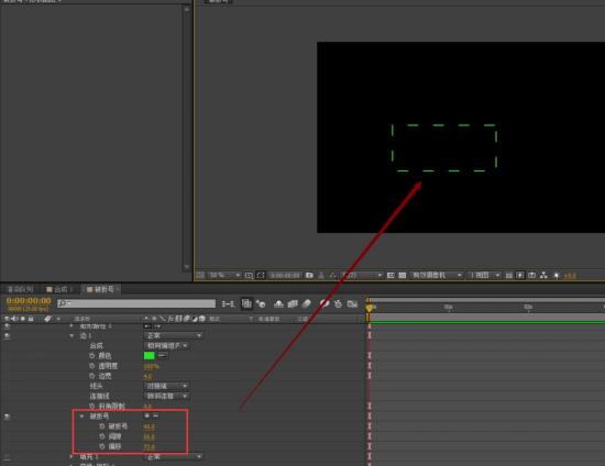 AE怎么画虚线线框 ae怎么做虚线动画插图3电脑技术吧