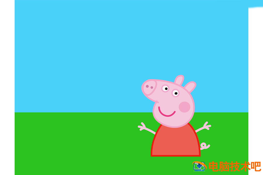 AI绘制卡通风格人物小猪佩奇 ai小猪佩奇怎么画一步一步教我要特别简单的插图9电脑技术吧