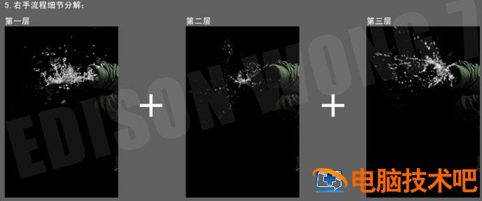 PS怎样做一个动感酷炫水人照片 ps人像水彩画教程插图5电脑技术吧