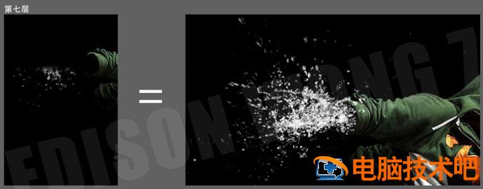 PS怎样做一个动感酷炫水人照片 ps人像水彩画教程插图7电脑技术吧