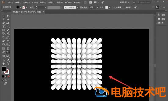 ai怎么制作圆柱透视扩散效果 ai圆形做透视插图6电脑技术吧