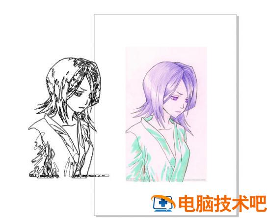 CDR怎么样把一张图片转成线稿 cdr中怎么将图片转化为曲线插图4电脑技术吧