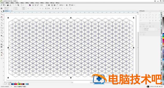 cdr如何设计等距网格立体logo cdr怎么画等距离平行线插图4电脑技术吧