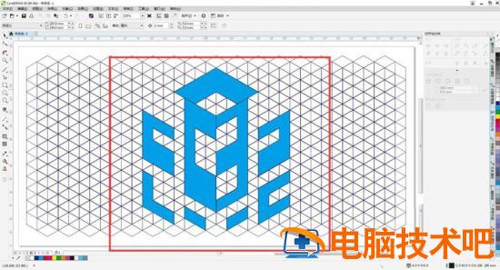 cdr如何设计等距网格立体logo cdr怎么画等距离平行线插图5电脑技术吧