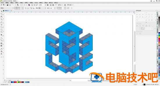 cdr如何设计等距网格立体logo cdr怎么画等距离平行线插图7电脑技术吧