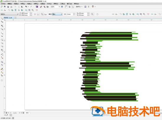 cdr怎么做文字故障风格效果 cdr如何做文字破裂的效果插图6电脑技术吧