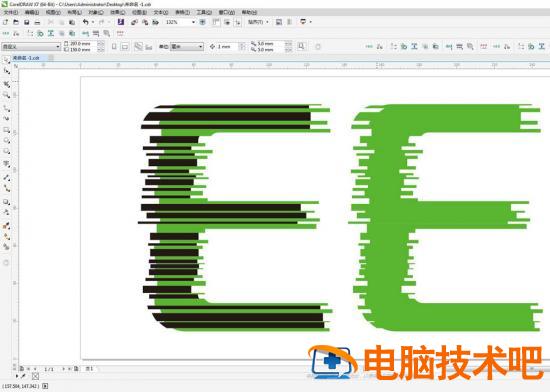 cdr怎么做文字故障风格效果 cdr如何做文字破裂的效果插图7电脑技术吧