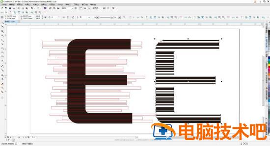 cdr怎么做文字故障风格效果 cdr如何做文字破裂的效果插图1电脑技术吧