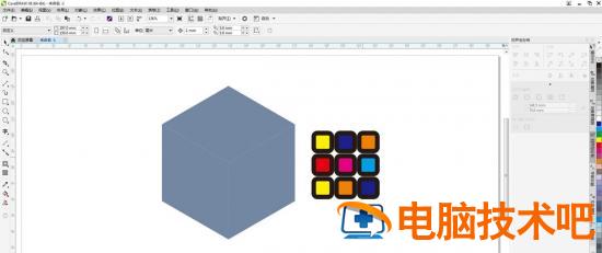 cdr怎么画立体的模仿方块 cdr怎么做立方体插图8电脑技术吧