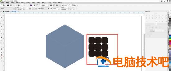 cdr怎么画立体的模仿方块 cdr怎么做立方体插图7电脑技术吧