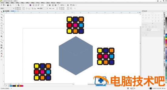 cdr怎么画立体的模仿方块 cdr怎么做立方体插图9电脑技术吧