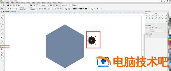 cdr怎么画立体的模仿方块 cdr怎么做立方体插图6电脑技术吧