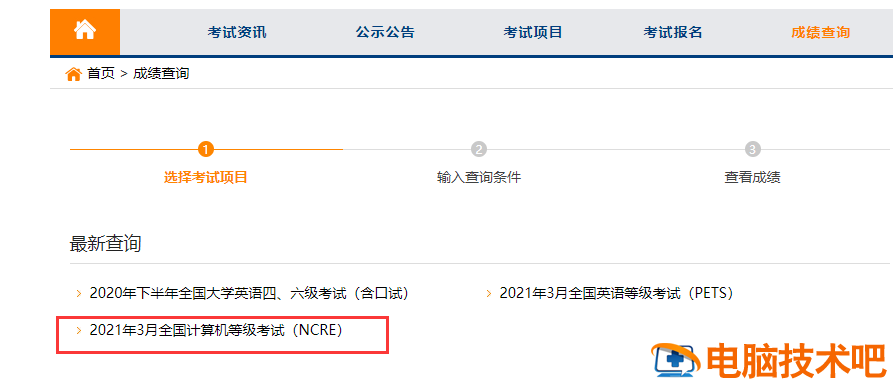 如何查询计算机二级成绩 如何查询计算机二级成绩证书插图2电脑技术吧