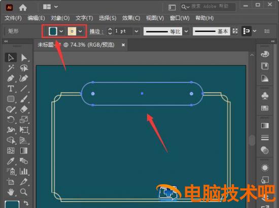 AI怎样设置古典的边框 ai如何设置边框插图4电脑技术吧