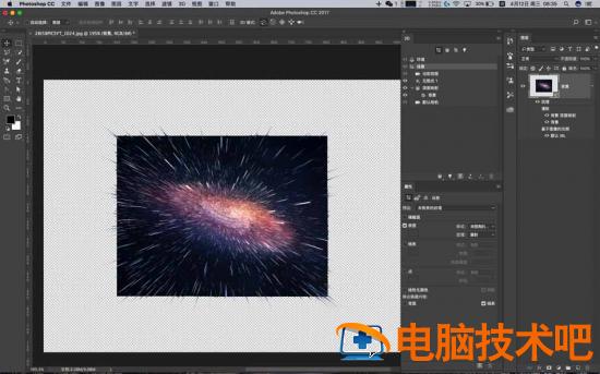 教你用PS3D制作粒子冲击星空主题海报教学插图3电脑技术吧
